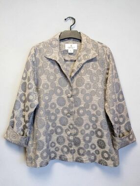 Emmelle NYC Textured Woven Jacket Linen Blend Tailored Blazer